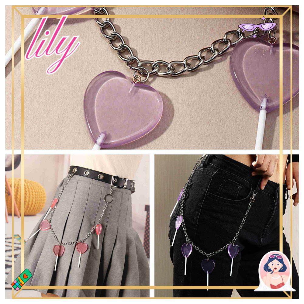 Lily Rantai Pinggang Fashion Baru Jeans Jewerly Rock Keychain Hip Hop Rantai Keychain