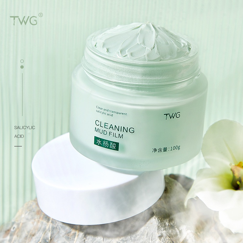 (UMU SUPPLIER) TWG MUGWORT SALYCYL ACID ANTI ACNE MUD MUGWORT ACNE CLAY MASK MASKER JERAWAT