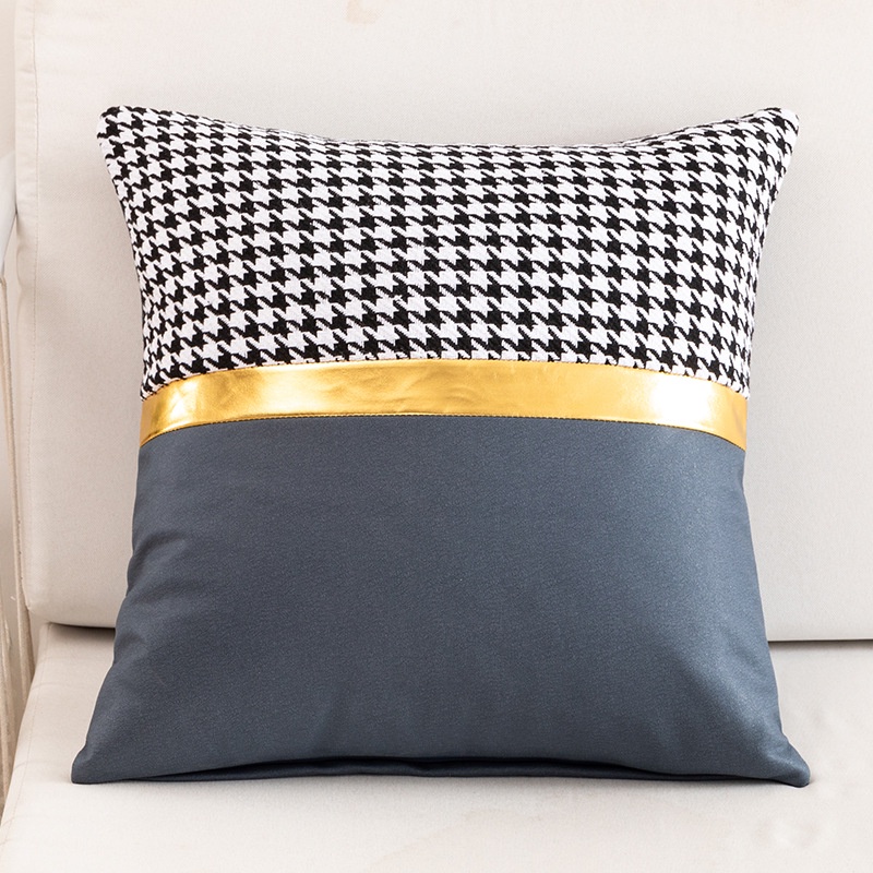 TOMUMUDA  SR24 Sarung Bantal Premium Pillow Case List Gold 45x45cm Sarung Bantal Sofa Mewah Modern Klasik Kekinian