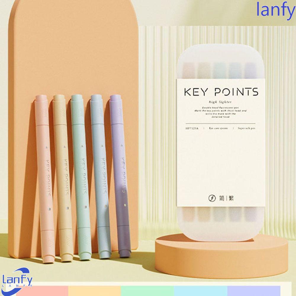 Lanfy Pena Stabilo Untuk Siswa Banyak Pola Novelty Light Color Colored Pens Scrapbook Note Tip Halus Penanda Kapasitas Besar Jurnal Pena Neon