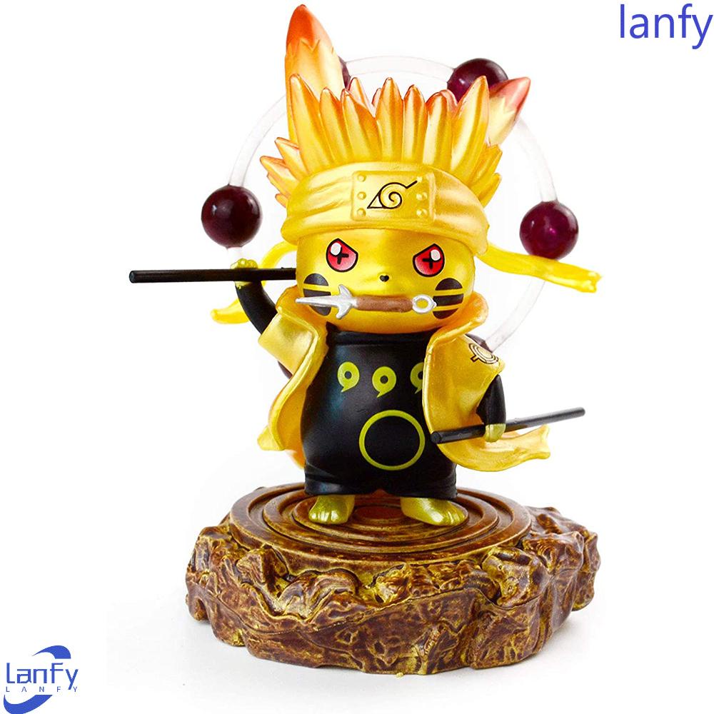 Lanfy Actions Figure Hadiah Ulang Tahun Mainan Anak Sasuke Uchiha Pokemon Anime Model Naruto Figure