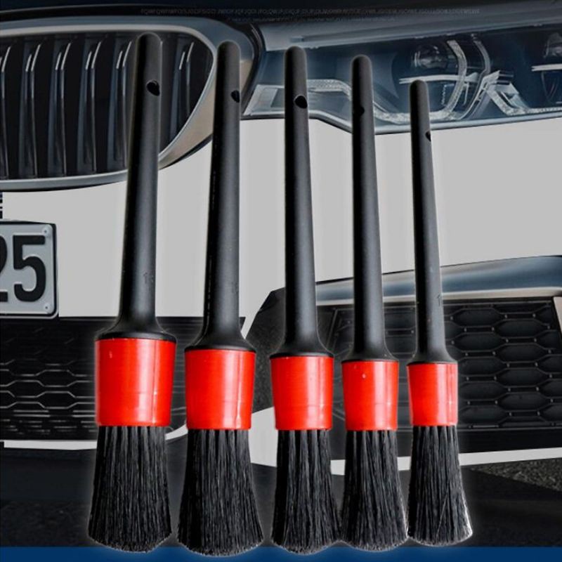 YGRETTE - Car Cleaning Brush Set 5pcs Auto Detail Brush Set AUTO DETAILING SIKAT KUAS SALON MOBIL CUCI WASH