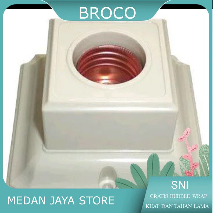 Fitting Lampu Plafon Broco 1210 (B) Fiting Plafon Besar Cream