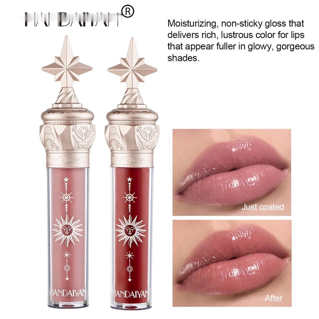 Film cahaya air cermin lip glaze kaca lip gloss lipstik