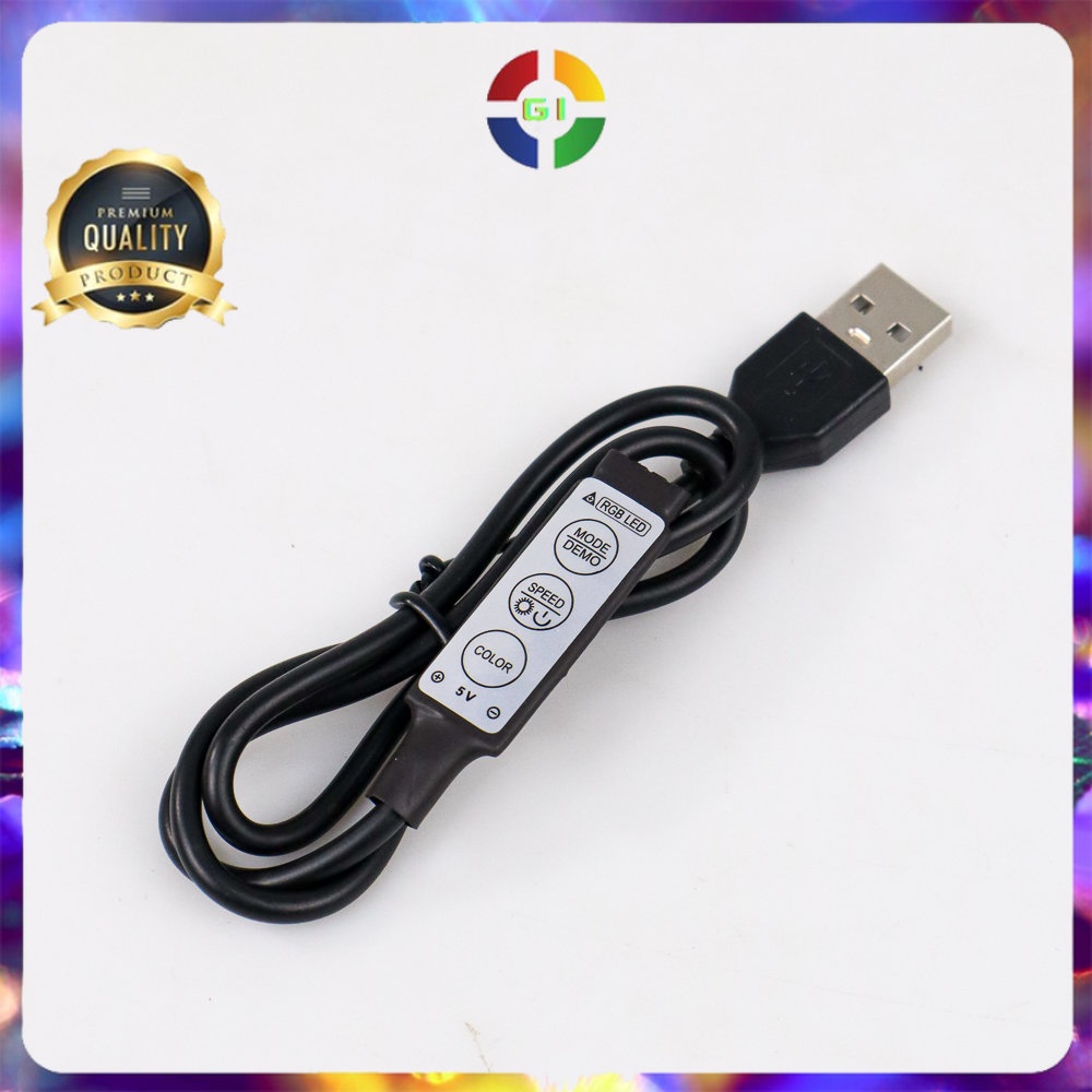 Lampu LED Strip Flexible 5050 RGB IP67 with USB Controller 2 Meter White