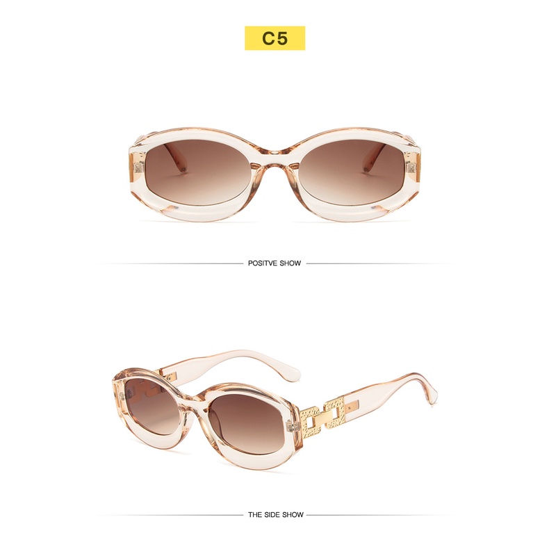 [COD] Kacamata Fashion Oval Frame Wanita Aesthetic Vintage Kacamata Keren Kacamata Hitam Murah Wanita