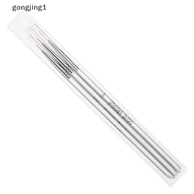 Ggg 3pcs Nail Art Drawing Striping Liner Pen Brush DIY Paing Lines Set Manicure ID