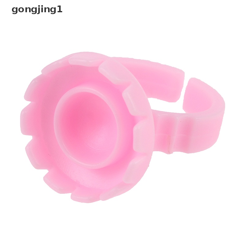 Ggg 100Pcs Cincin Ekstensi Bulu Mata Sekali Pakai Lem Lash Fan Cup Finger Holder Fans ID