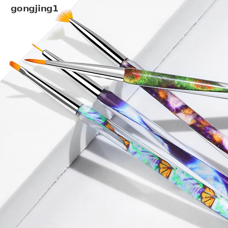 Ggg 1Pc Kuku Ukir Gambar Kuas Garis Kuku UV Gel Brush Pen DIY Art Tool ID