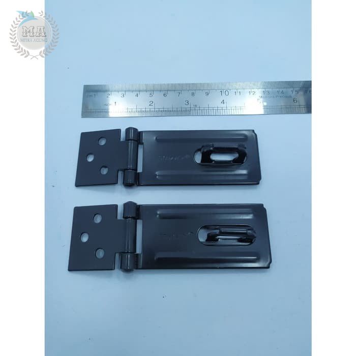 Overpal Plat Tebal 4&quot; inch Hitam Stamvick / Cantolan Tempat Gembok