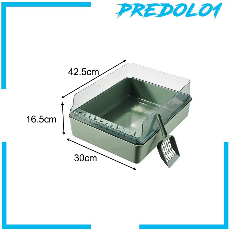 [Predolo1] Cat Litter Box Open Air with Rim Untuk Kucing Indoor Low Profile Cat Litter Tray