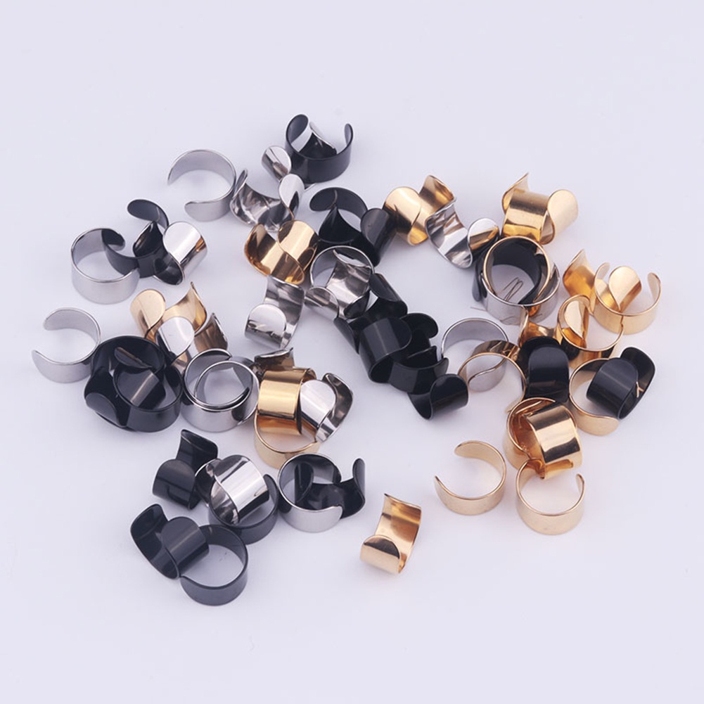 Anting Hoop Mode Lingkaran Bulat Hip Hop Tindik Tulang Rawan Punk Gothic Earcuffs 1pc