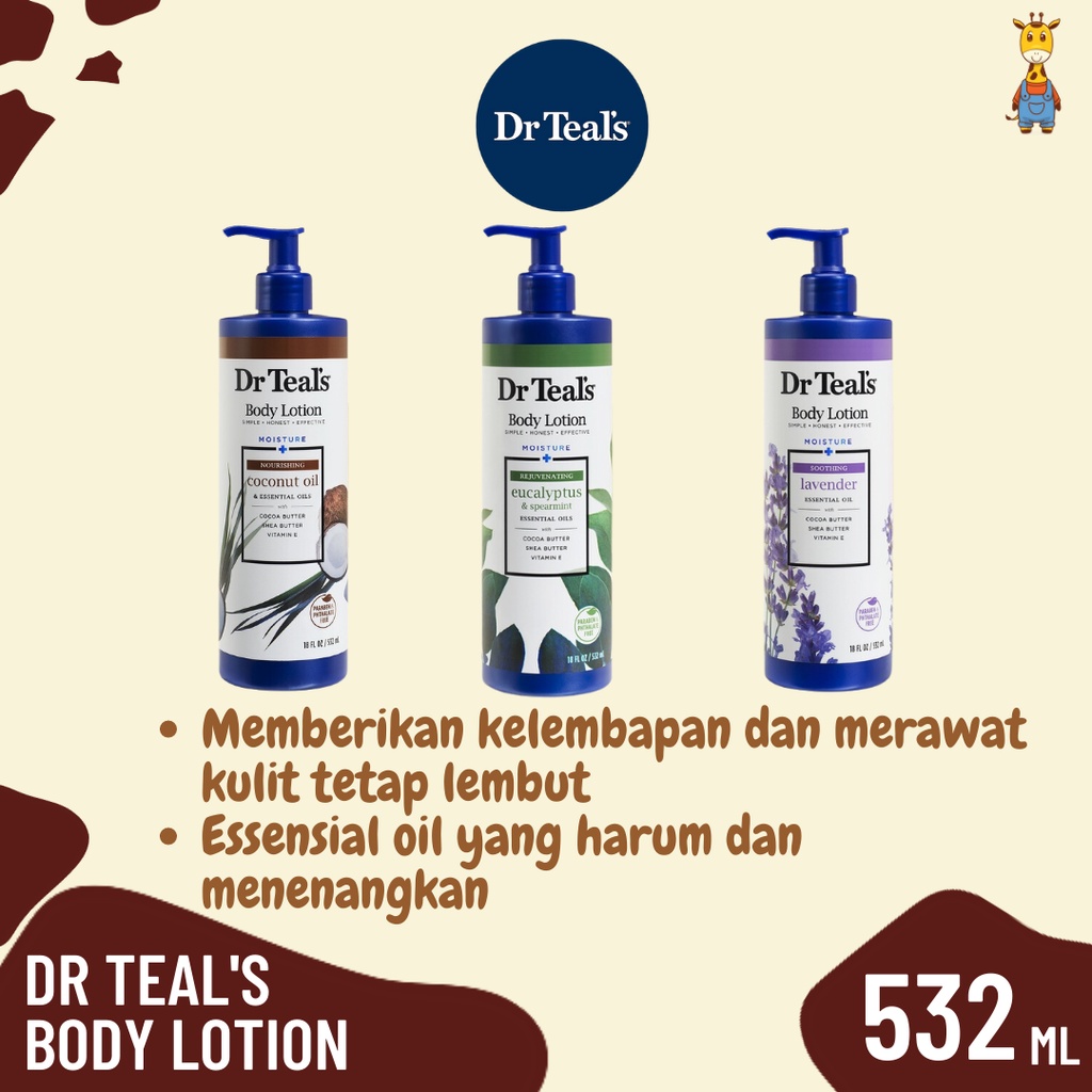 Dr Teal's Body Lotion Calm + Sleep 532ml