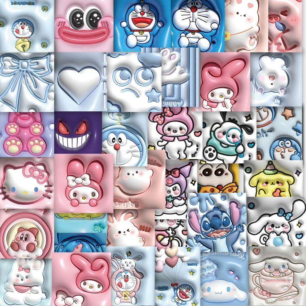 Mxbeauty Stiker Ekspanding 3D Lucu Anak Perempuan Laptop Sepeda Scrapbooking Gitar Koper Tangan Akun Alat Tulis Skateboard DIY Anime Sticker