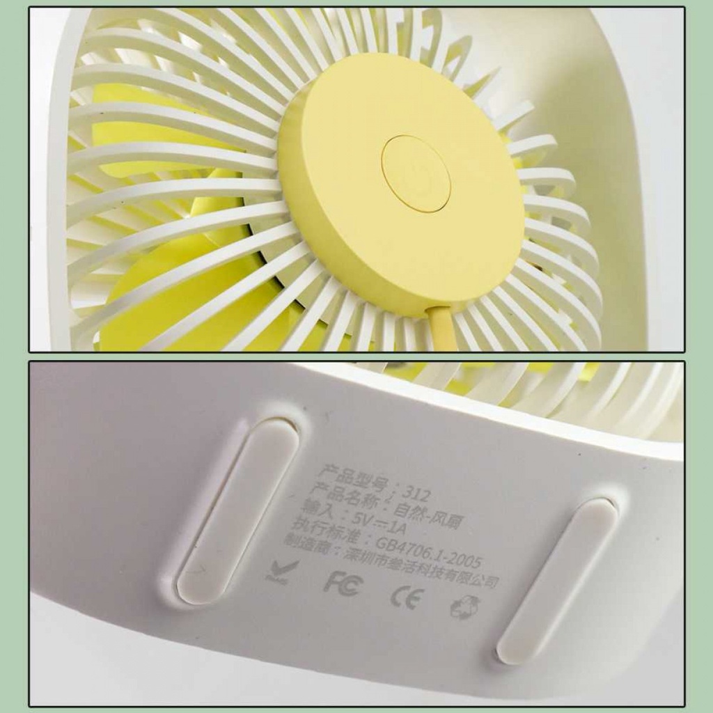 Kipas Angin Meja Portable Adjustable Desktop Mini Small Fan USB