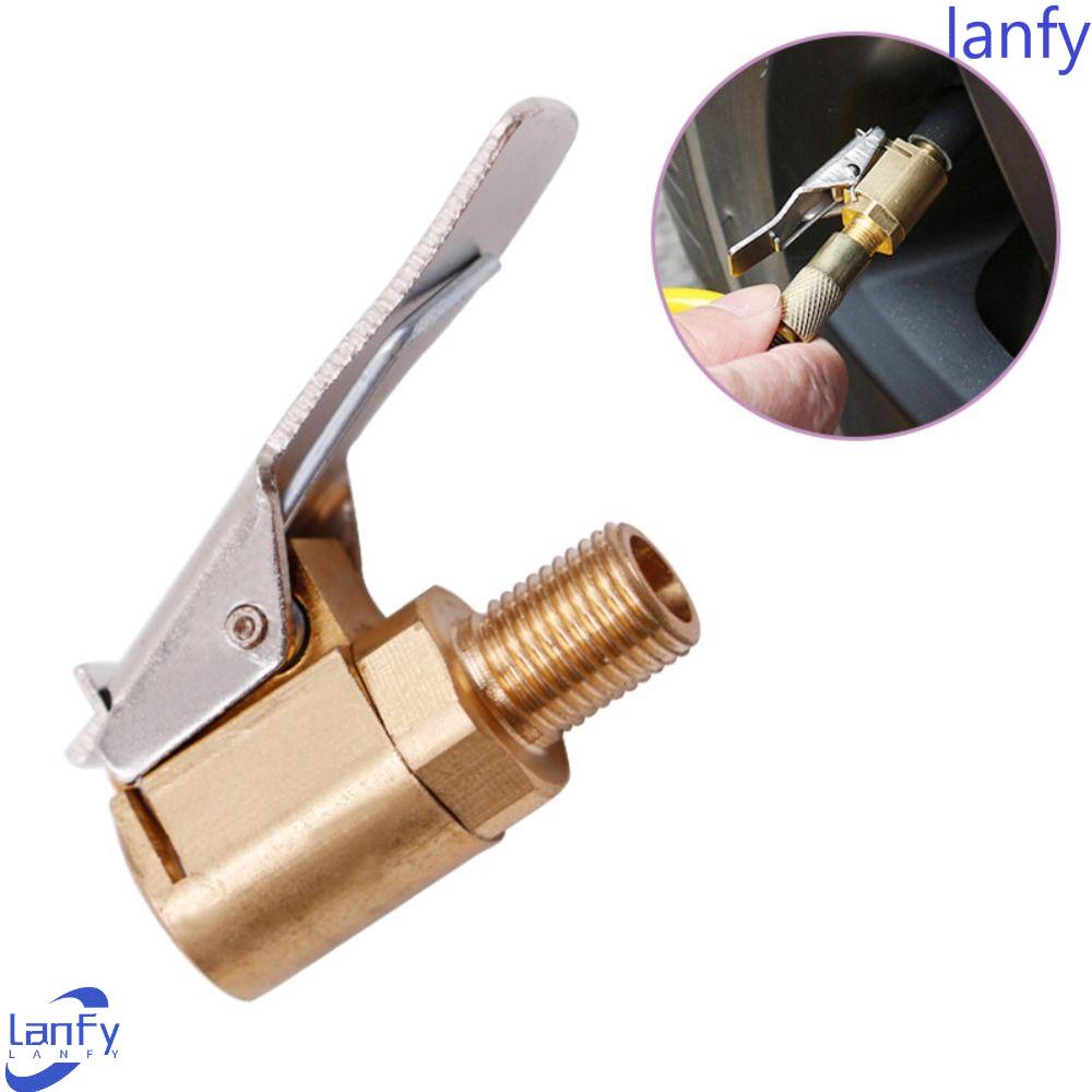 Lanfy Tabung Ekstensi Tiup Ban Sepeda Motor Sepeda Quick Connector Clip Type Nozzle45°/90°/135° Kepala Pompa Angin Konversi Cepat Drat Nozzle Valve Core Nozzle