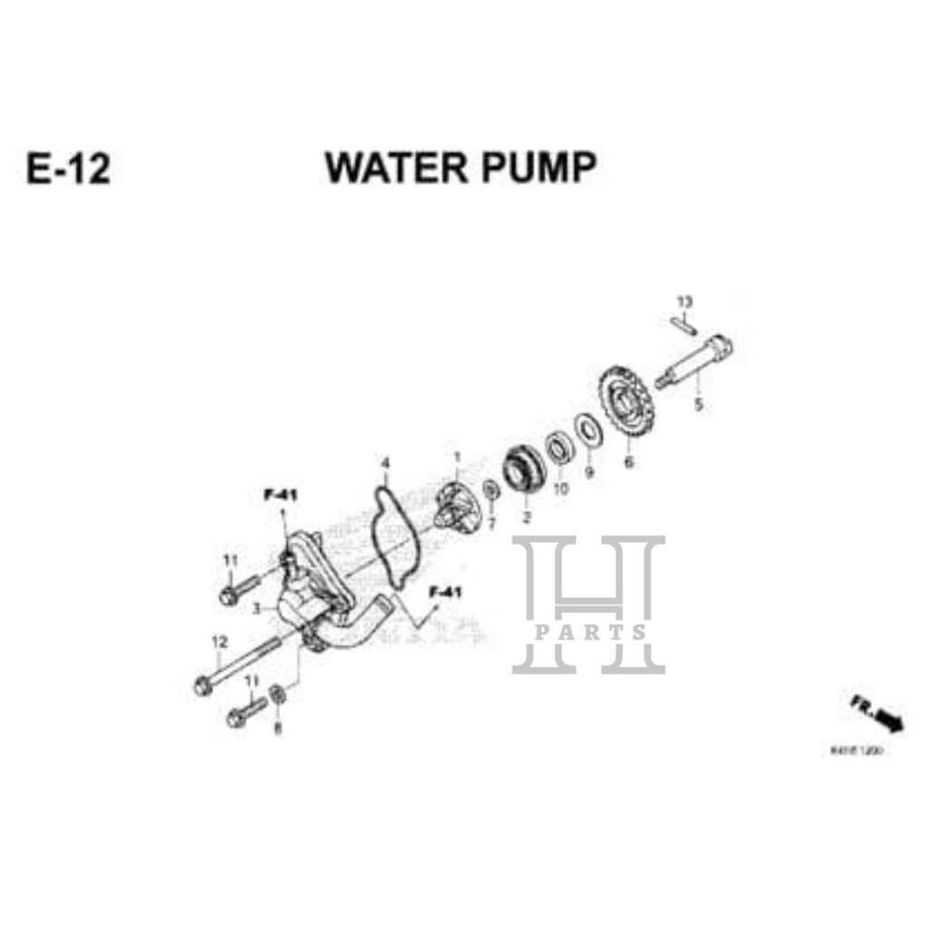 GIGI GIR POMPA AIR RADIATOR GEAR WATER PUMP DRIVEN 25T SONIC SUPRA GTR 150 CB CBR 150R LED 19242-K56-N00 ASLI ORIGINAL AHM HGP HONDA