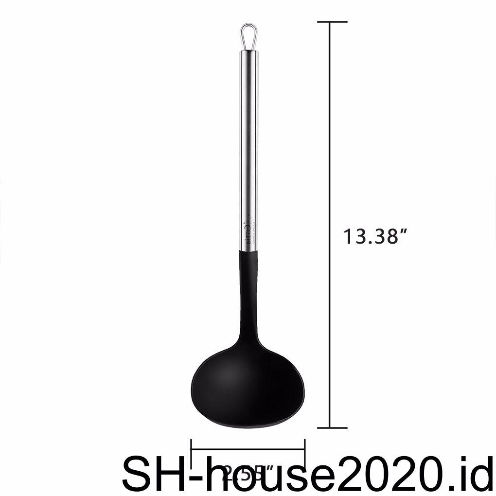 Sendok Sup Tahan Panas Soup Scope Alat Lubang Gantung Non-slip Gagang Dapur Untuk Rumah Restoran