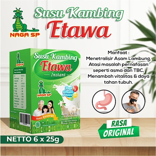 

[GROSIR] Susu Kambing Etawa Naga SP 150g Sachet ORIGINAL