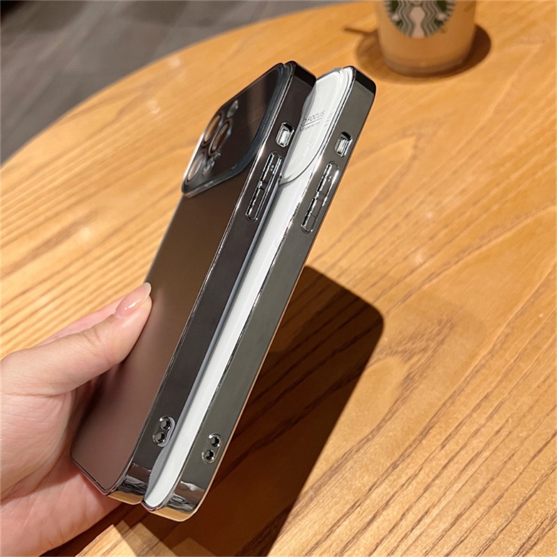 Pelindung Kamera Mewah Lensa case iPhone 14 Pro Max Dengan logo case iPhone 12 13 Pro Max14 Plus 11 Pro Max case Original Mewah Perlindungan shockproof hard back cover