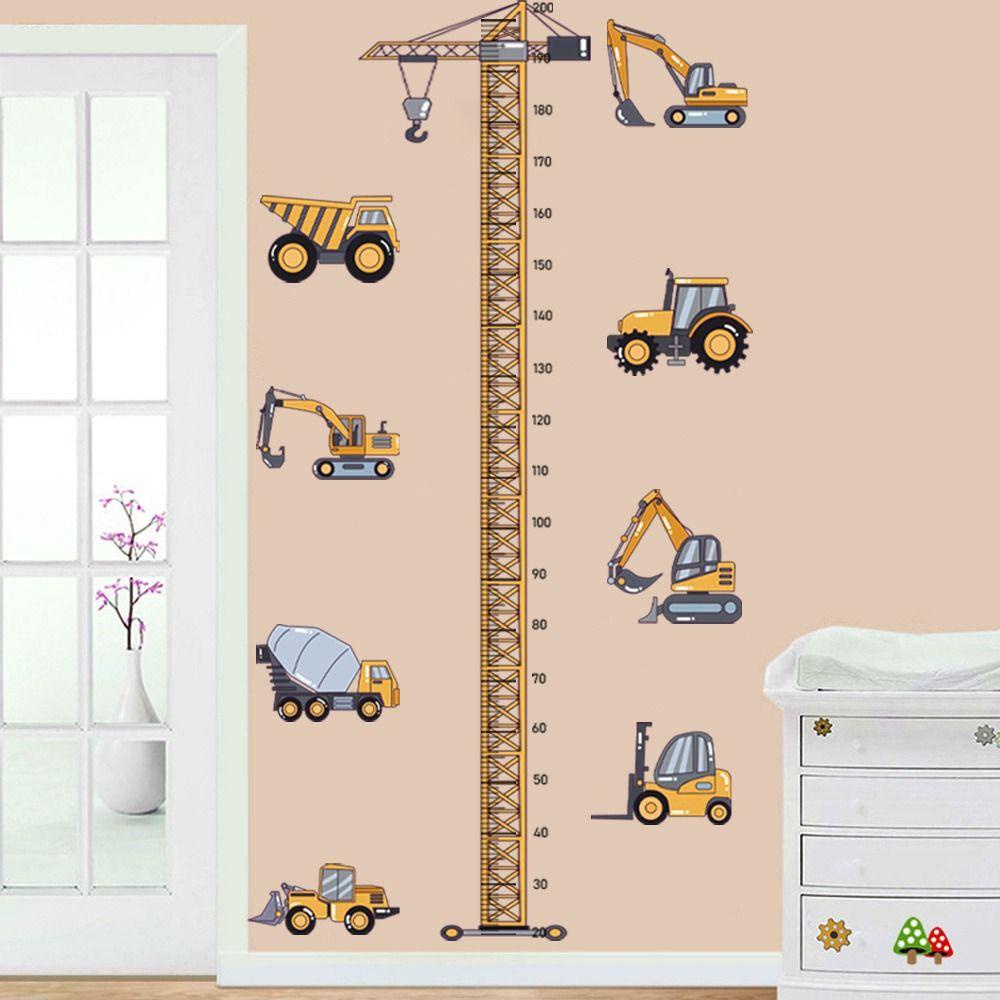 Needway Pengukur Tinggi Badan Stiker Dinding Berguna Indah Kendaraan Tk Stiker Dinding Tower Crane Baby Nursery Wall Decals