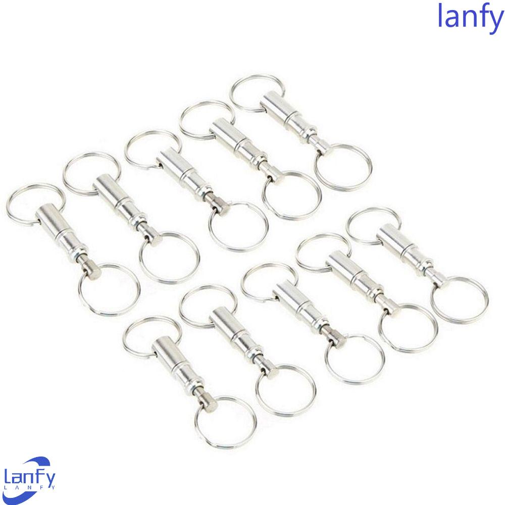 Lanfy Gantungan Kunci 2pcs Ring Kunci Saklar Quick Detachable EDC Key Rings Quick Release Switch Survival Carabiners Key Holder