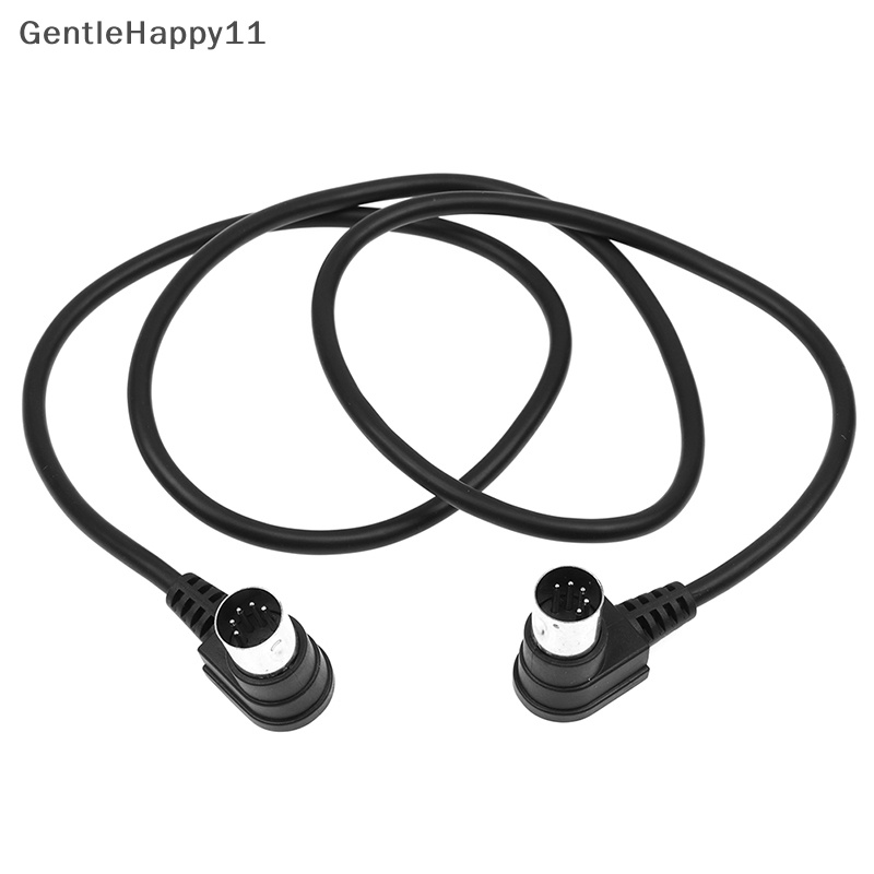 Gentlehappy Double 90derajat Sudut Kanan MIDI 5Pin Male To MIDI 5Pin Adaptor Kabel Colokan DIN id