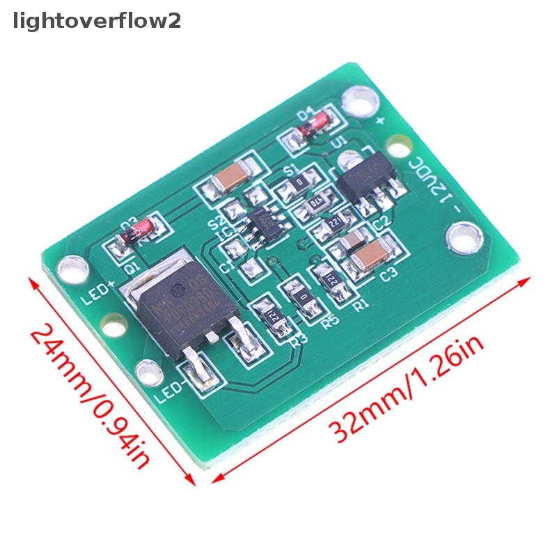 [lightoverflow2] 12v Saklar Sentuh Kapasitif Sensor Modul Push Button Touching Key Module Jog Kait DC 6-20V 3A TTP223 [ID]