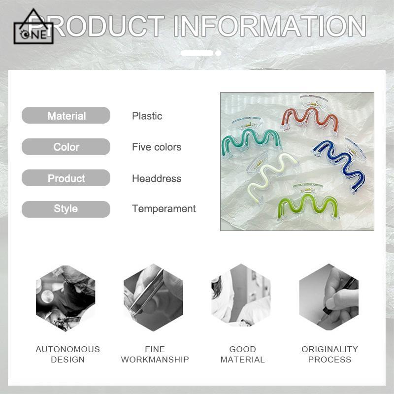 COD❤️Jepit rambut Korea Hair Claw Musim panas Bentuk W gaya tetesan minyak Gaya Untuk Wanita-A.one