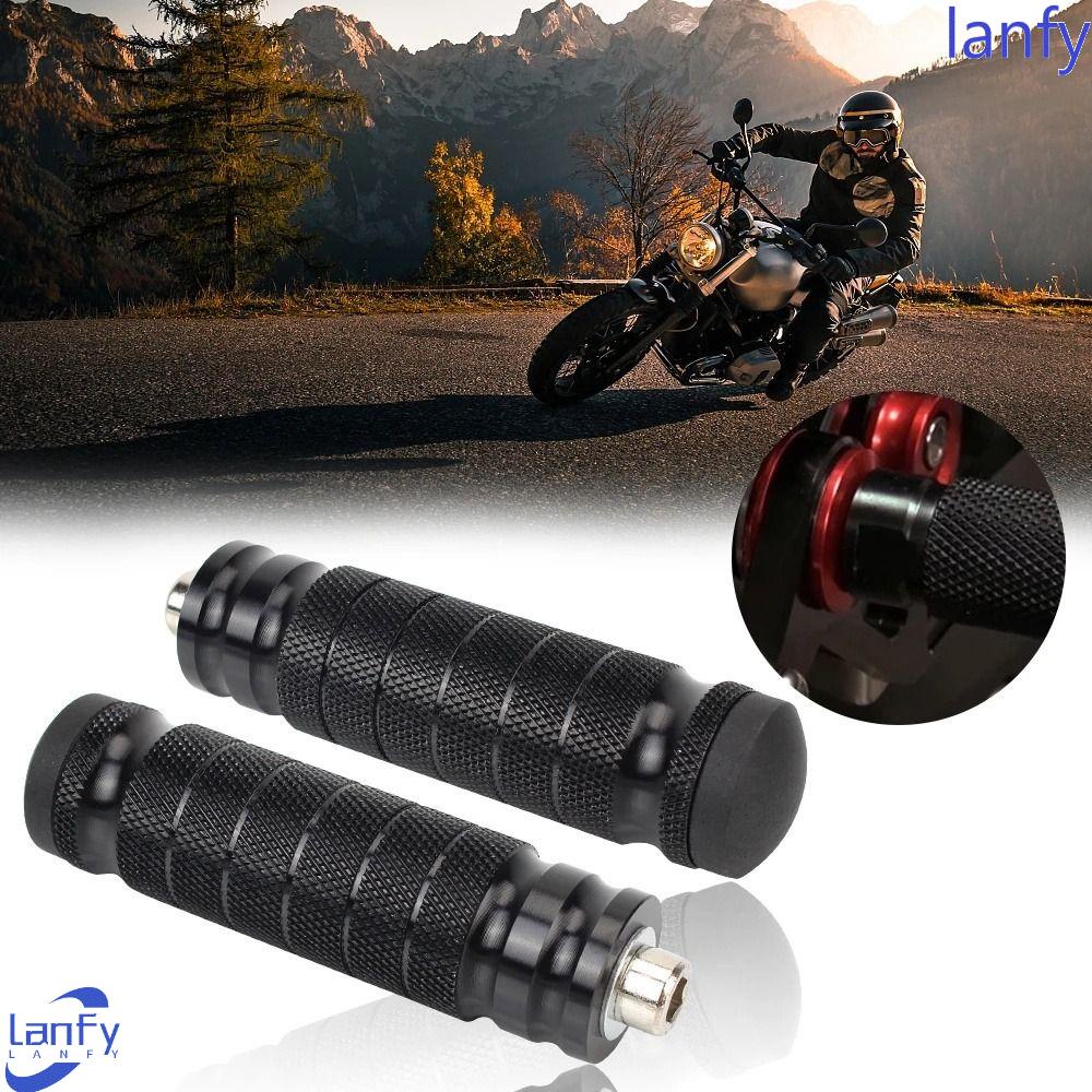 Lanfy Sepeda Motor Footpegs Motor Universal Modifikasi CNC Aluminium Motor Sepeda 8mm Motocross Motor Sepeda Foot Pedal