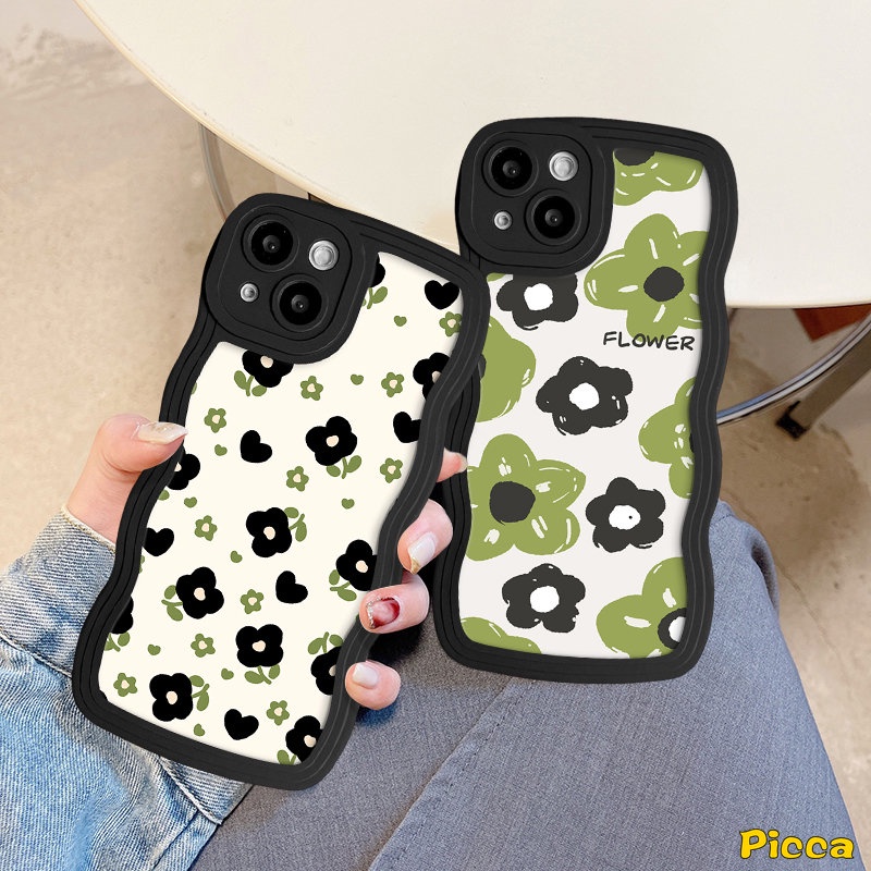 Casing Bunga Untuk Redmi 12C 9a1 10 10C 9T 9A A1+10A 9C NFC Redmi Note8 9 11 10s 10 11s 9s Pro Max Mi 11T Pro POCO X3 NFC Pro M3 Spring Fresh Flowers Wavy Edge Soft Casing TPU