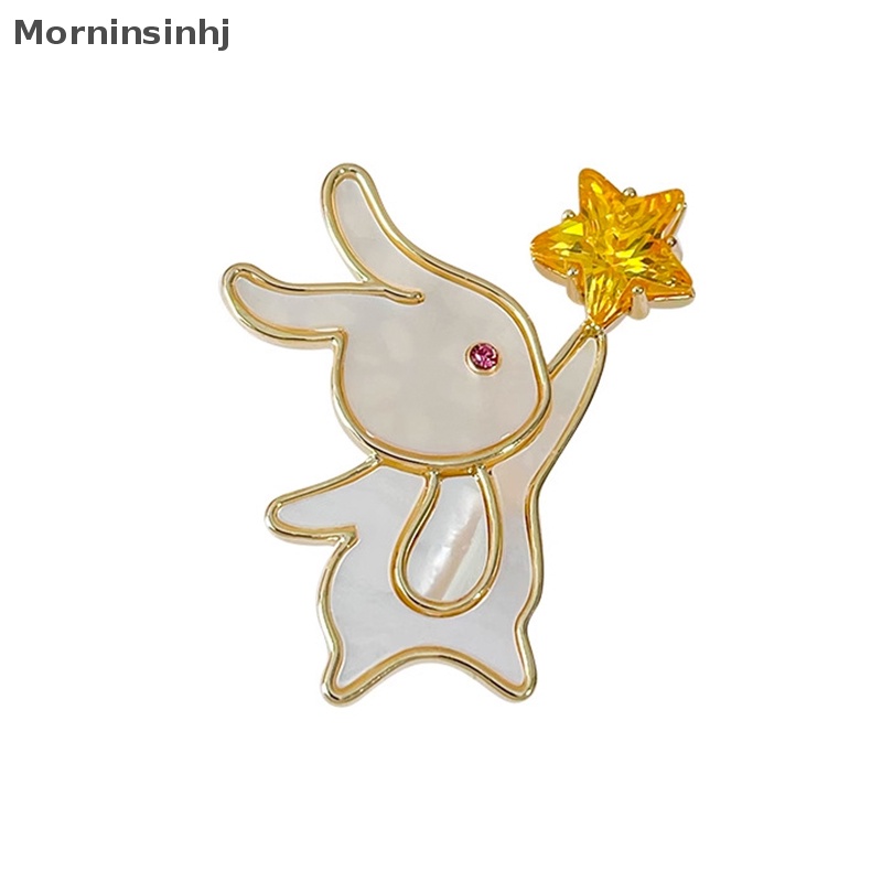 Mornin Bros Bintang Pengambil Kelinci Lucu Untuk Wanita Kartun Hewan Bunny Lapel Pin id