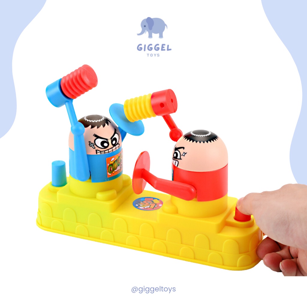 [ Giggel ] Hammer Toys / Mainan Anak Hammering Game Head Battle / Battle Game / Edukasi Funny Game