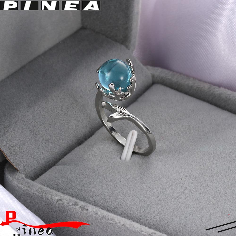 Cincin Gelembung Mermaid Nanas Anggun Perhiasan Wanita Ukuran Dapat Disesuaikan