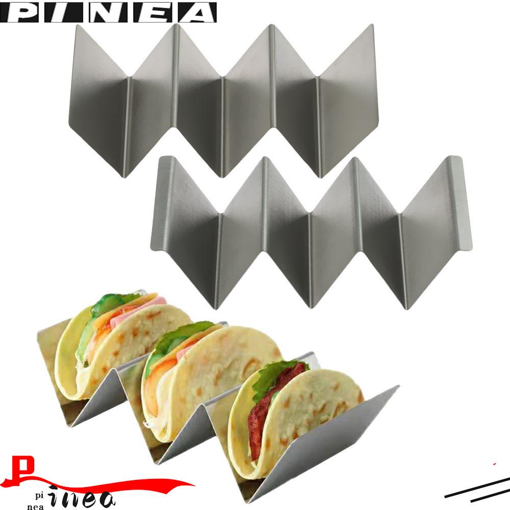 Tempat Taco Nanas Bentuk Gelombang Dapur Stainless Steel Burrito Stand