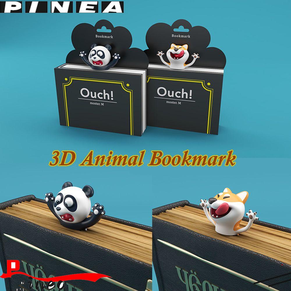 Penanda Buku Nanas Shiba Inu Panda Alat Tulis Lucu PVC Penanda Buku