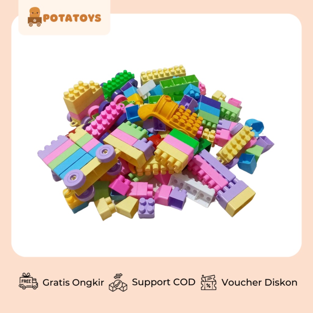 [ Potatoys ] Mainan Smart Block / Mainan Kretivitas Anak DIY Building Blocks Isi 45pcs