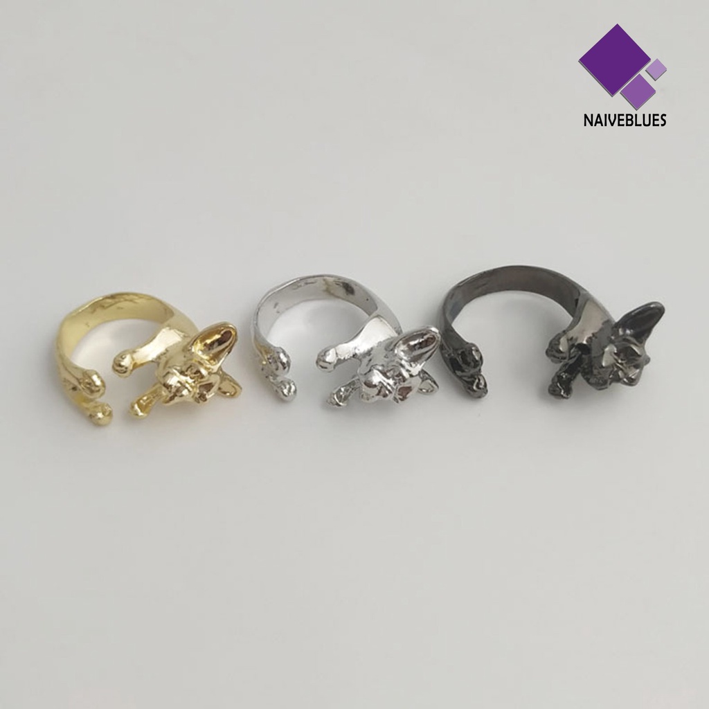 &lt; Naiveblues &gt; Cincin Jari Bentuk Indah Warna Hidup Bahan Alloy Vintage French Ring Wedding Untuk Lady