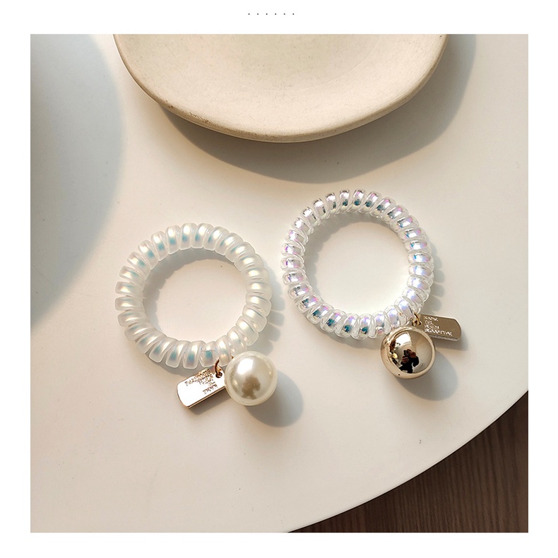 IKAT RAMBUT KABEL METALIK MUTIARA KOREA STYLE PREMIUM / KUCIRAN MUTIARA