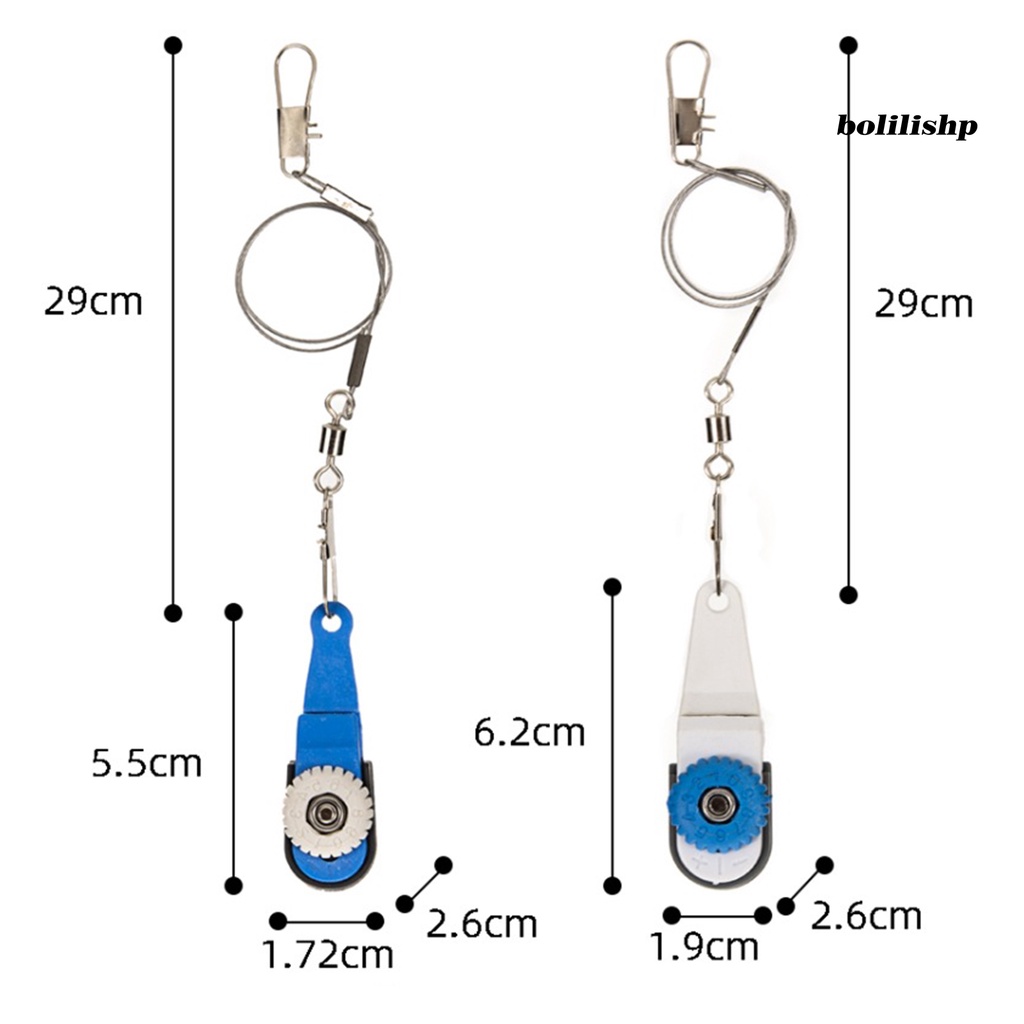 Bo-jepit Mancing Dapat Digunakan Kembali Mudah Dengan Cincin Gantung Adjustable Angling Nylon Heavy Tension Troli Memancing Klip Untuk Memancing Di Luar Ruangan