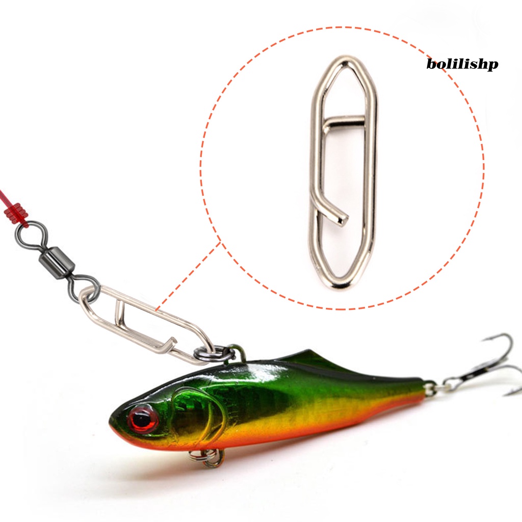 Bo-30pcs Kekuatan Tarik Tinggi Stainless Steel Lure Hook Konektor Barel Putar Tackle Memancing Snaps Memancing Aksesoris