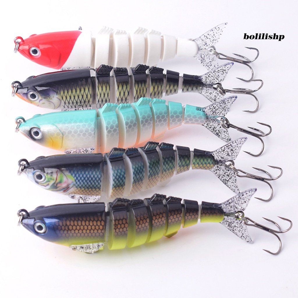 Bo-11cm/25.5g Umpan Pancing Simulasi Tinggi Kait Tajam 3D Mata Tenggelam Umpan Banyak Segmen Wobbler Swimbait Untuk Outdoor