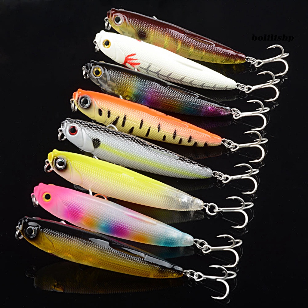 Bo-9g/9.2cm Umpan Pancing Kulit Hidup Simulasi Universal Reusable 3D Fisheyes Ikan Atraksi Compact Super Long Casting Mengambang Pensil Bass Umpan Alat Pancing