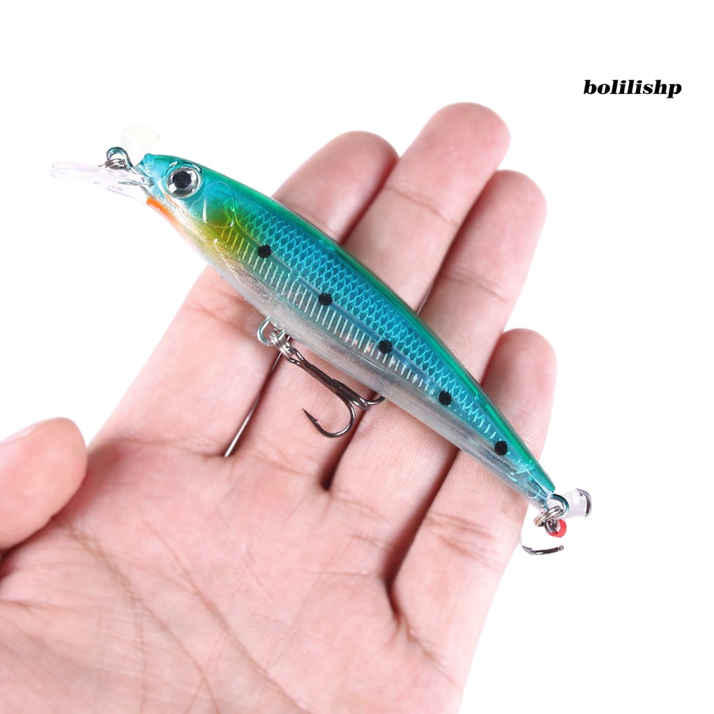 Bo-11cm/12.8g Umpan Pancing Simulasi Lapisan Reflektif Warna Terang 3D Fisheyes Tajam Kait Menarik Ikan Universal Mengambang Ikan Kecil Buatan Bass Umpan Keras Alat Pancing