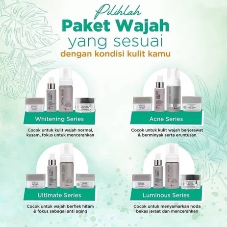 MS GLOW PAKET WAJAH WHITENING/ACNE /ULTIMATE/LUMINOUS/BB DAILY/MEN/SERUM PEELING/LIFTING/RED JELLY/R