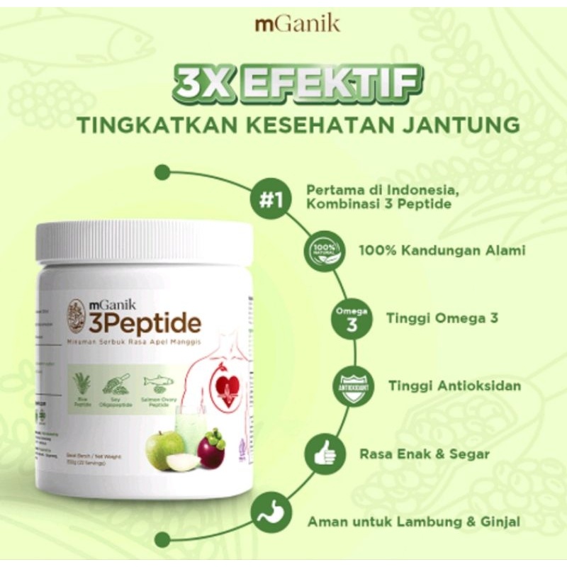 

Mganik 3Peptide Tub 330gr - Suplemen Vitamin Jantung