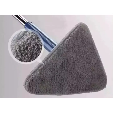 Alat Pel Segitiga Rotate 360 Derajat Pembersih Lantai Kaca Serbaguna Squeeze Otomatis Microfiber Triangle Mop
