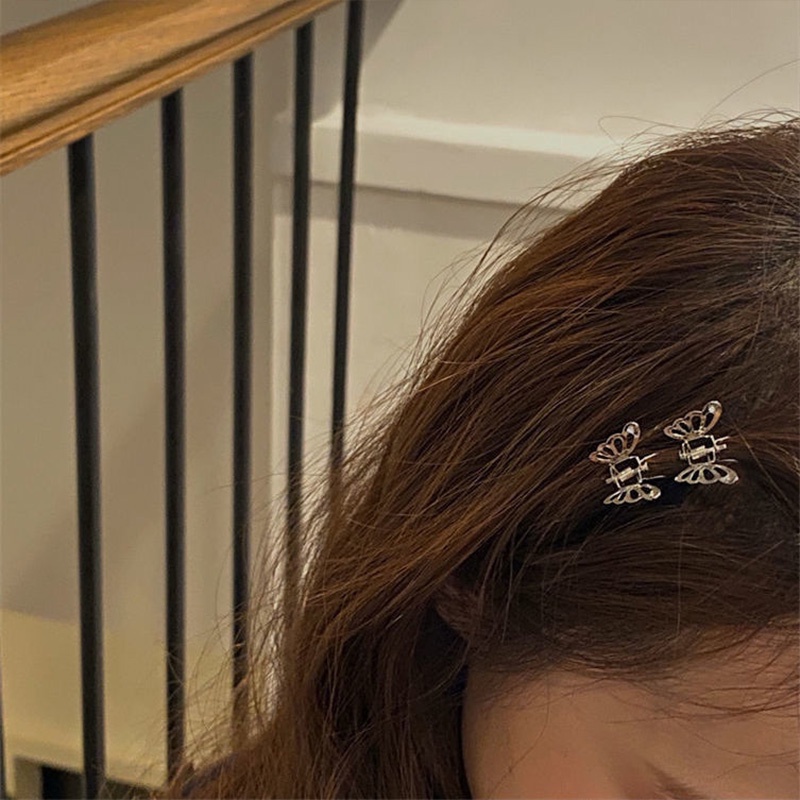 Aksesori Rambut Serba Cocok Klip Rambut Mini Kupu-kupu Logam Klip Rambut Poni Lucu Klip Samping Rambut - SG