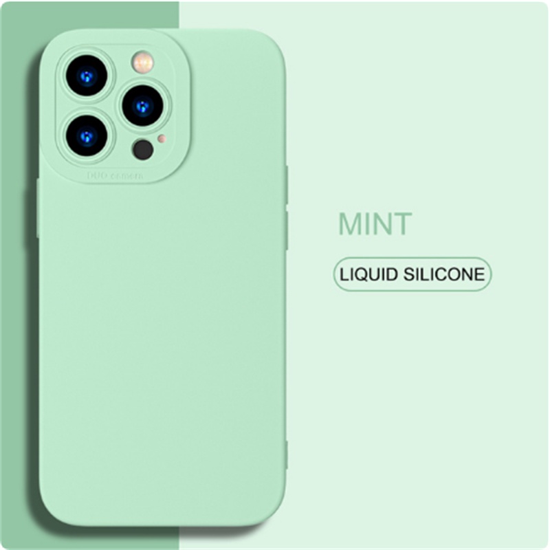 Iphone Case Anti Jatuh Case Rubik's Cube Silikon Cair Perlindungan Lensa Soft Case Cocok Untuk Iphone11 12 13 14 Pro max X XR XS XSMAX Anti-knock