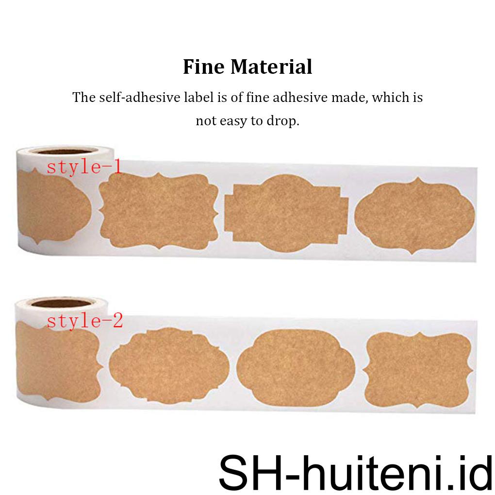 1rol Kertas Perekat Diri Label DIY Indah Writable Shop Jus Botol Bumbu Jar Kemasan Tas Stiker Dekorasi